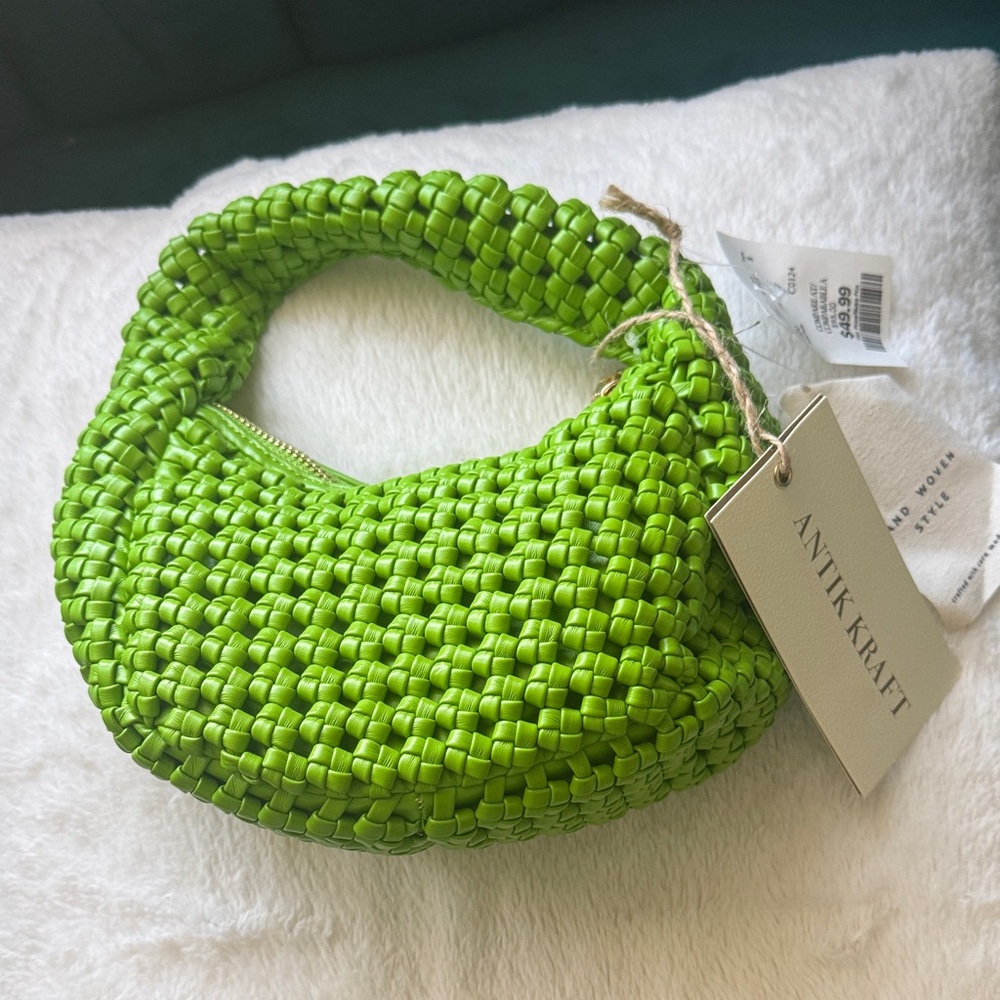 Antik Kraft Lime Woven Bag
